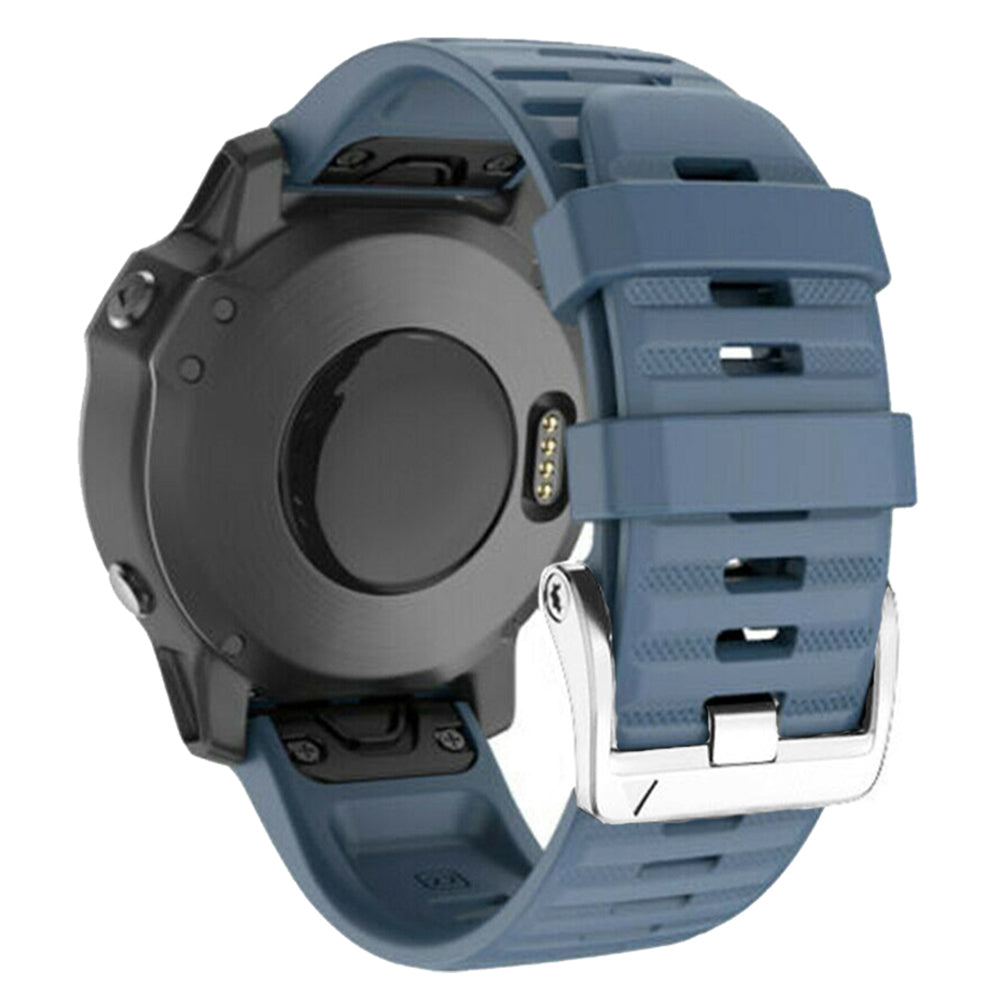 Watch Band for Garmin Forerunner 965 / 955 / 945 / 935 Soft Silicone Strap Bracelet with Silver Buckle