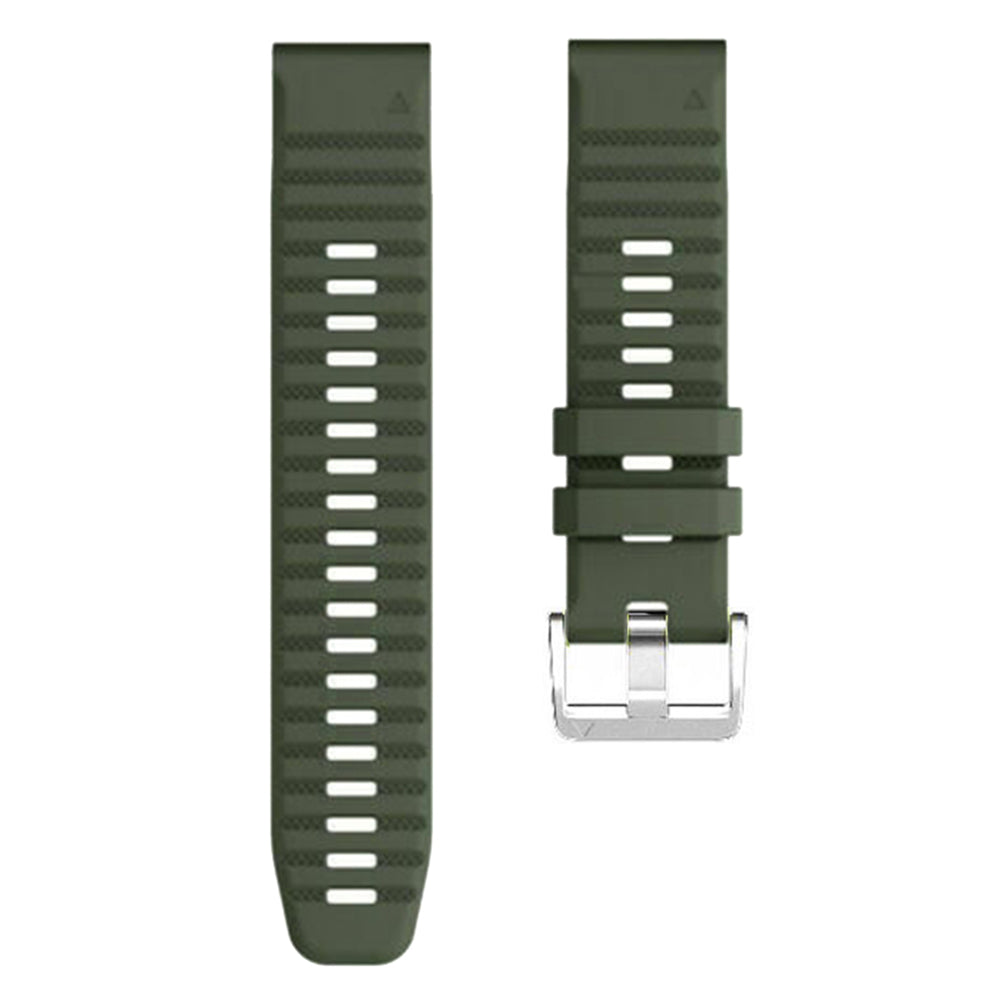 Watch Band for Garmin Forerunner 965 / 955 / 945 / 935 Soft Silicone Strap Bracelet with Silver Buckle
