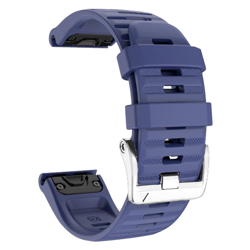 Watch Band for Garmin Forerunner 965 / 955 / 945 / 935 Soft Silicone Strap Bracelet with Silver Buckle
