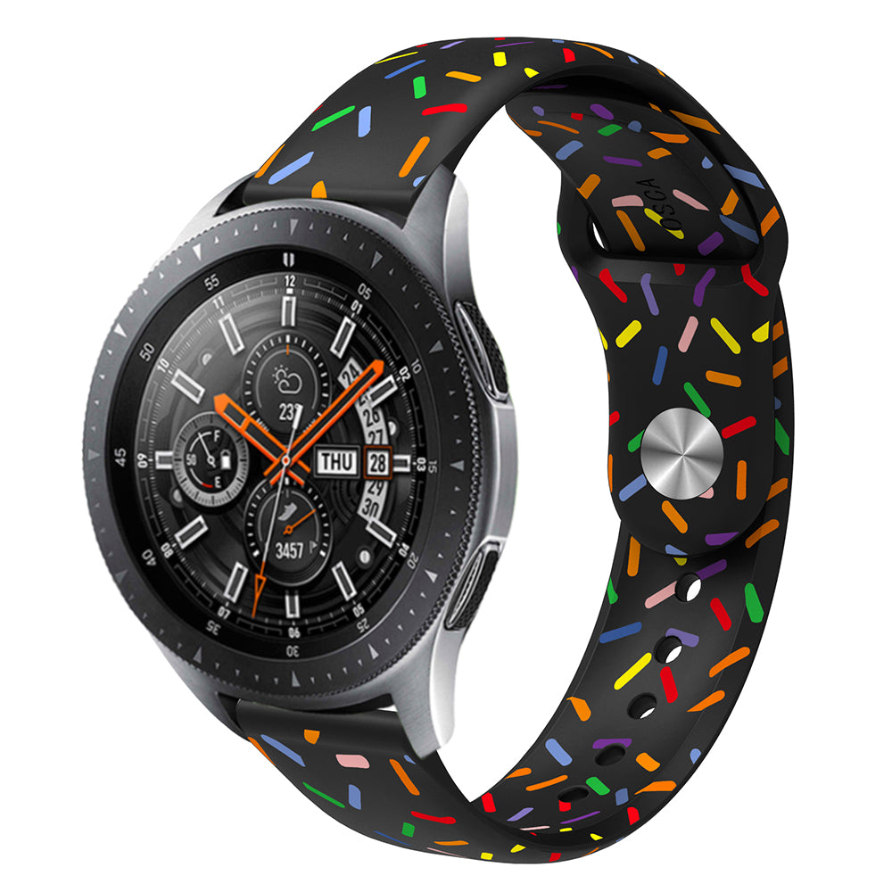 Silicone Watch Band for Huawei Watch 4 / Watch 4 Pro / Watch 3 / Watch 3 Pro , 22mm Printed Color Dot Quick Release Strap