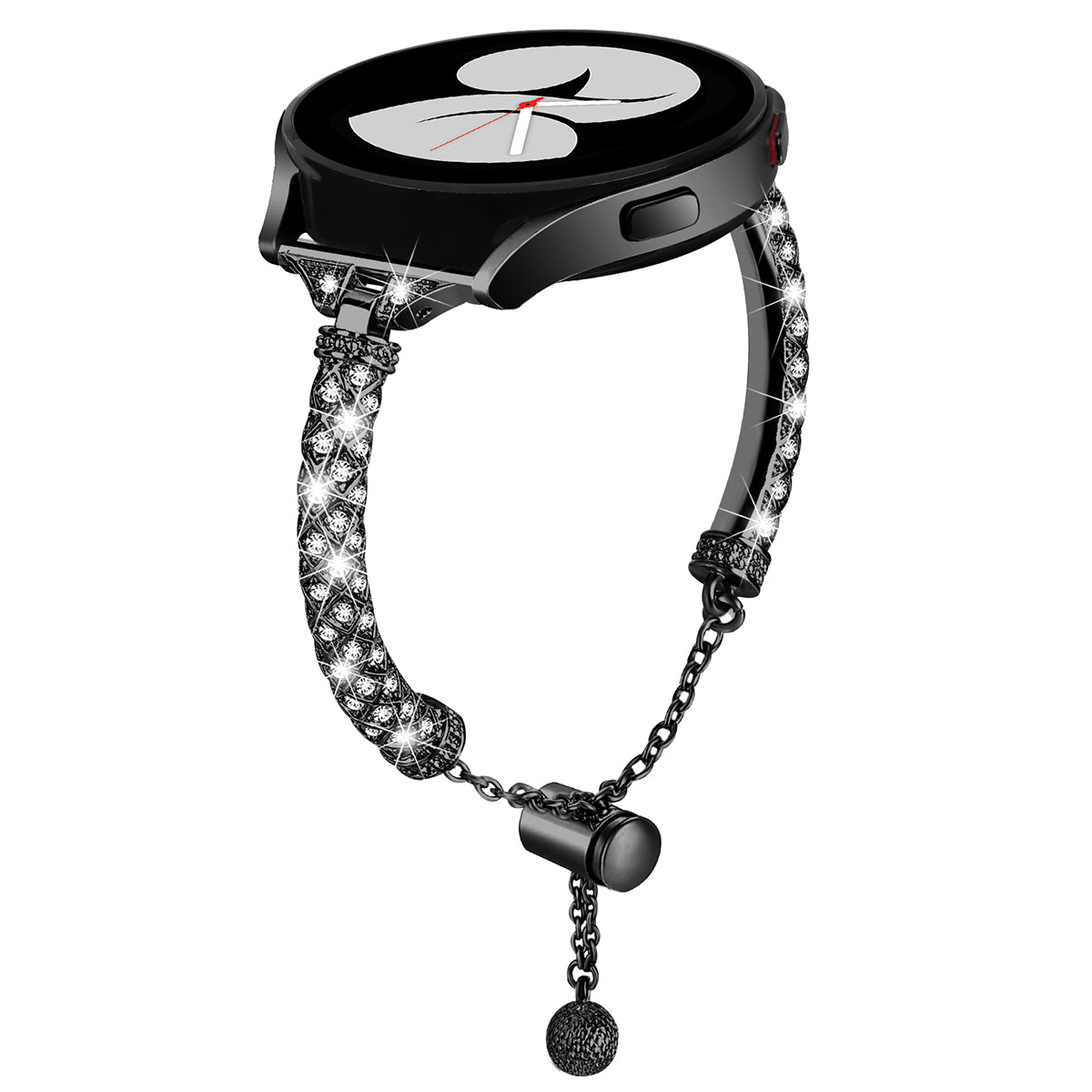 For Samsung Galaxy Watch Active / Watch Active2 44mm / Active2 40mm Rhinestone Jewelry Watch Strap 20mm Sliding Metal Wrist Band