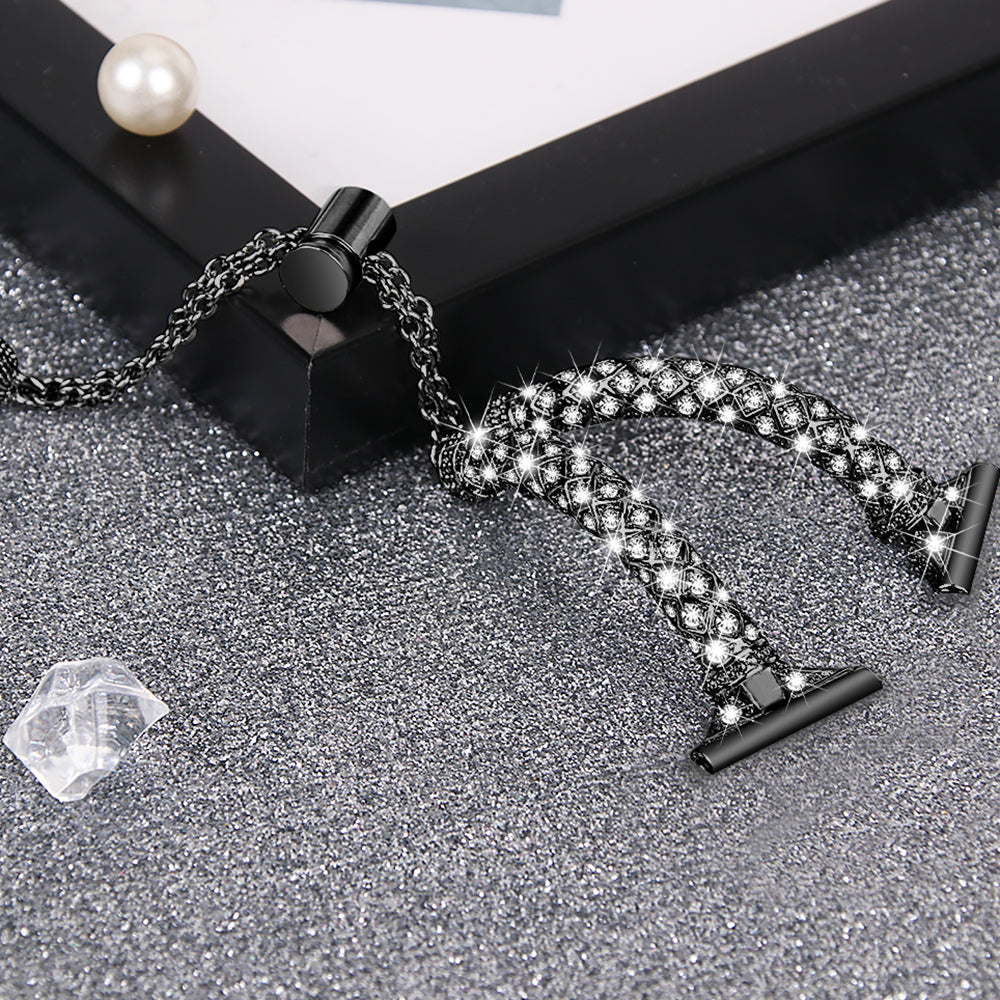 For Samsung Galaxy Watch Active / Watch Active2 44mm / Active2 40mm Rhinestone Jewelry Watch Strap 20mm Sliding Metal Wrist Band