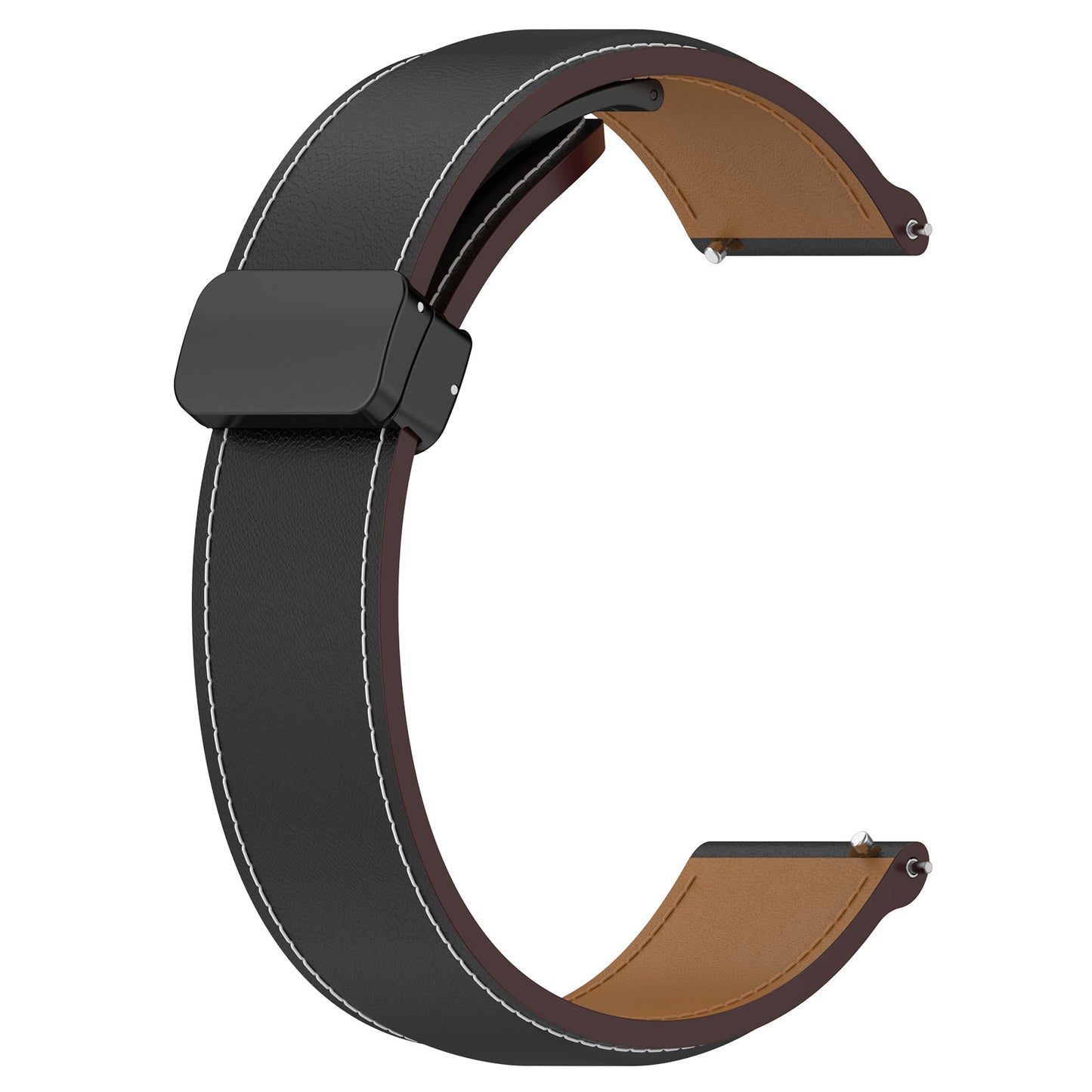 For Samsung Galaxy Watch 6 40mm 44mm / Watch 5 40mm 44mm Watch Band 20mm Genuine Cow Leather Folding Buckle Wrist Strap