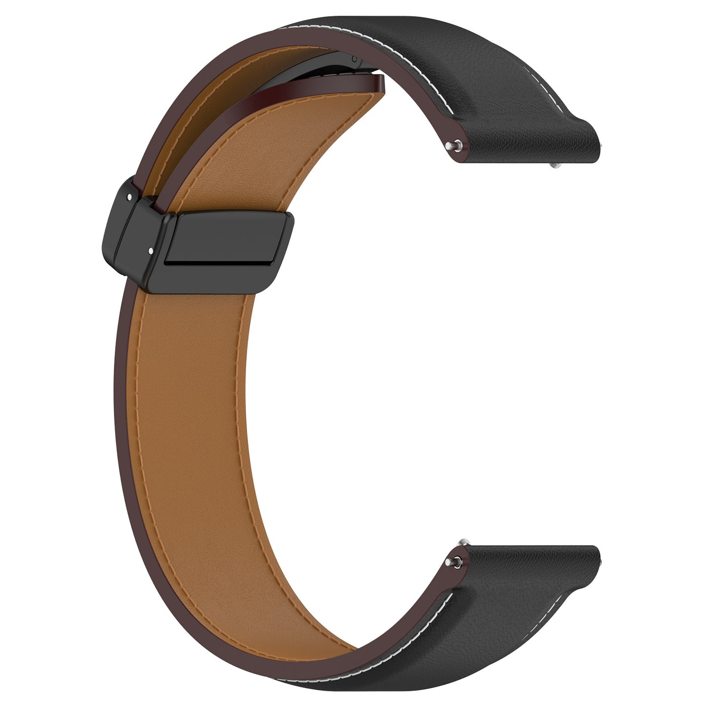 For Samsung Galaxy Watch 6 40mm 44mm / Watch 5 40mm 44mm Watch Band 20mm Genuine Cow Leather Folding Buckle Wrist Strap