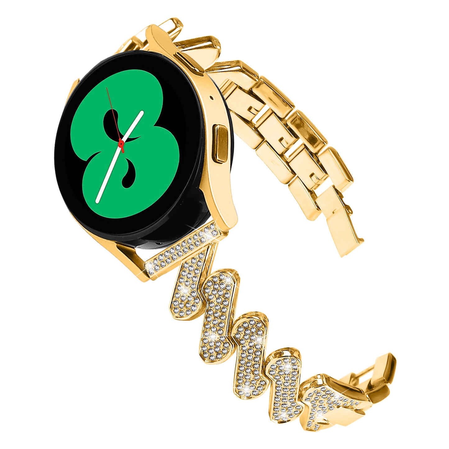 For Samsung Galaxy Watch6 40 / 44mm / Watch6 Classic 43 / 47mm Metal Watch Band 20mm Rhinestone Replacement Watch Strap