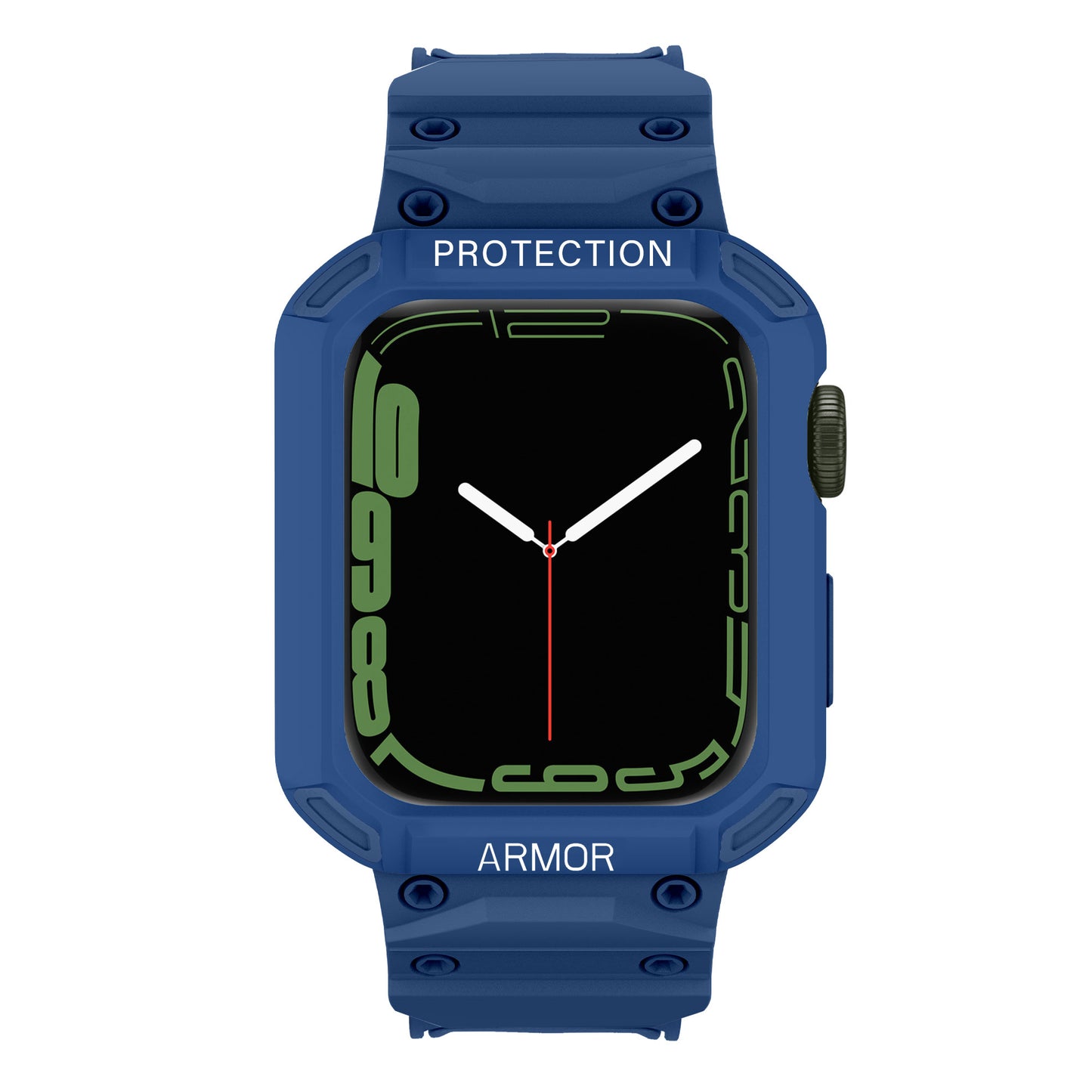 For Apple Watch Series 8 / 7 45mm / 6 / 5 / 4 / SE / SE (2022) 44mm 2-in-1 TPU Watchband Watch Case with PC Top Cover