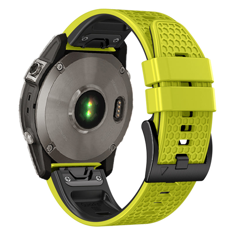 Dot Texture Silicone Band for Garmin Tactix 7 Pro / Fenix 7X / 6X Pro / 5X Plus , 26mm Dual-color Watch Strap