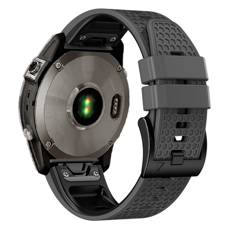 Dot Texture Silicone Band for Garmin Tactix 7 Pro / Fenix 7X / 6X Pro / 5X Plus , 26mm Dual-color Watch Strap