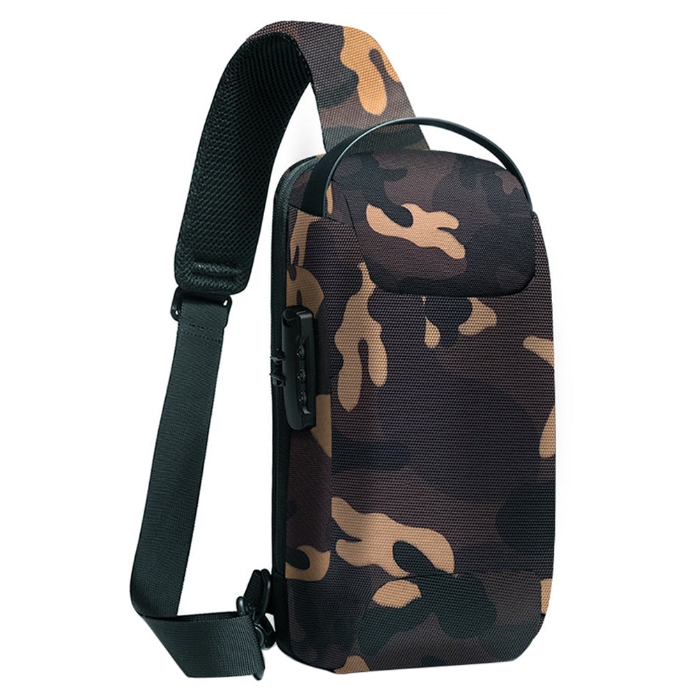 Waterproof Carrying Bag for Steam Deck Anti-theft Crossbody Shoulder Sling Backpack with Charging Port