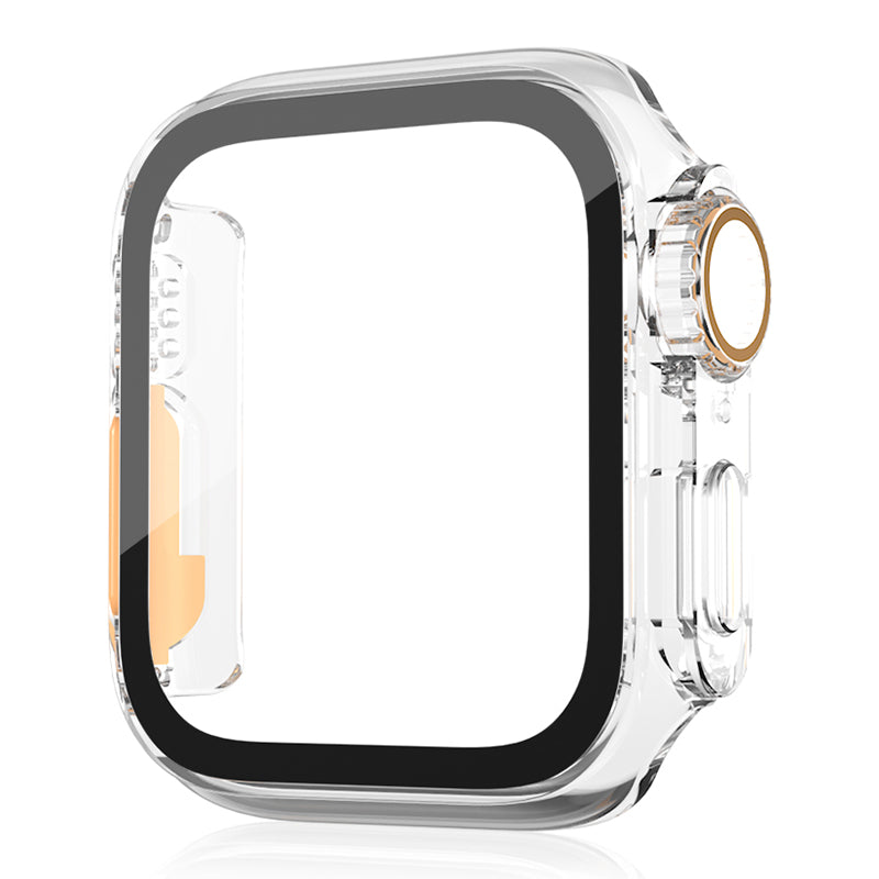 For Apple Watch Series 9 / 8 / 7 45mm Waterproof Hard PC Watch Case with Tempered Glass Screen Protector