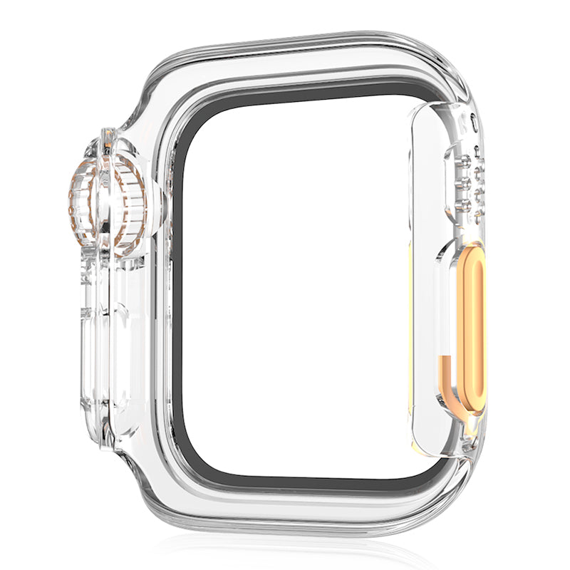 For Apple Watch Series 9 / 8 / 7 45mm Waterproof Hard PC Watch Case with Tempered Glass Screen Protector
