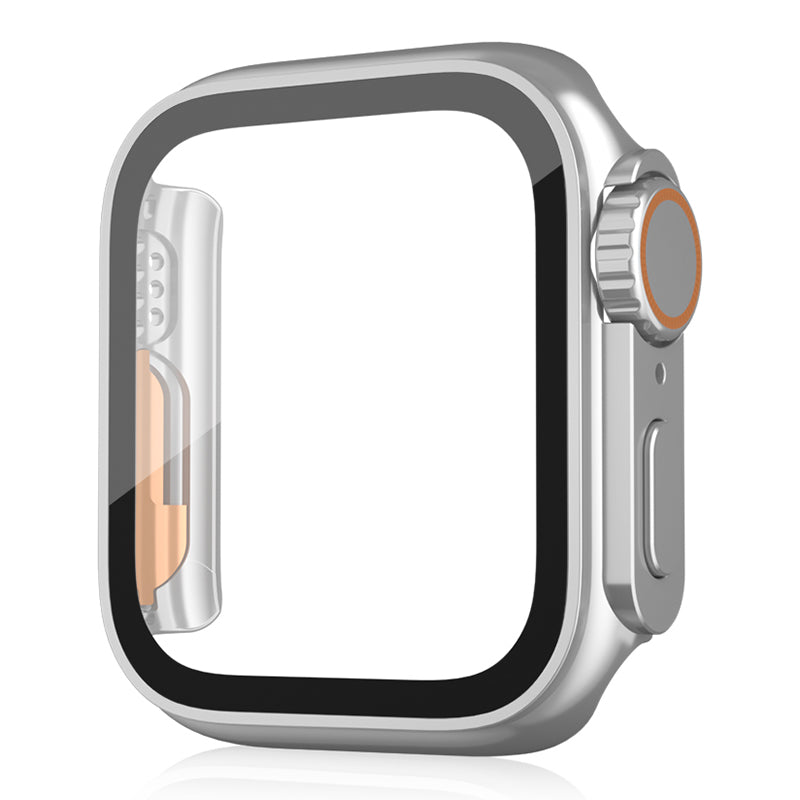 For Apple Watch Series 9 / 8 / 7 45mm Waterproof Hard PC Watch Case with Tempered Glass Screen Protector