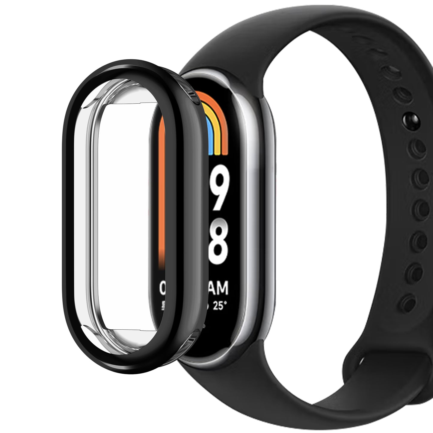 For Xiaomi Smart Band 8 Electroplating TPU Cover Full Protection Watch Case