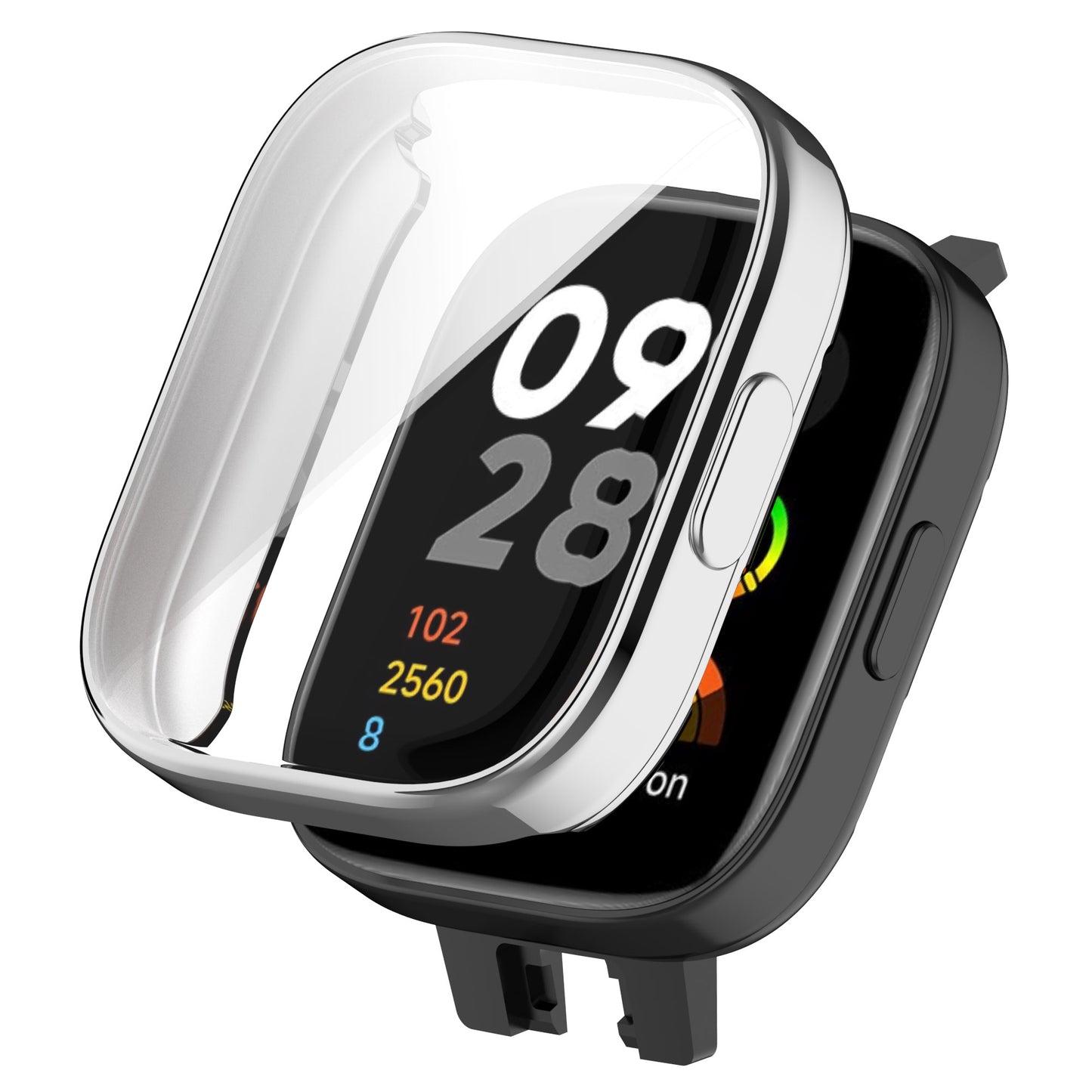 For Xiaomi Redmi Watch 3 / Watch 3 Lite Electroplating TPU Anti-drop Cover Full Coverage Watch Case