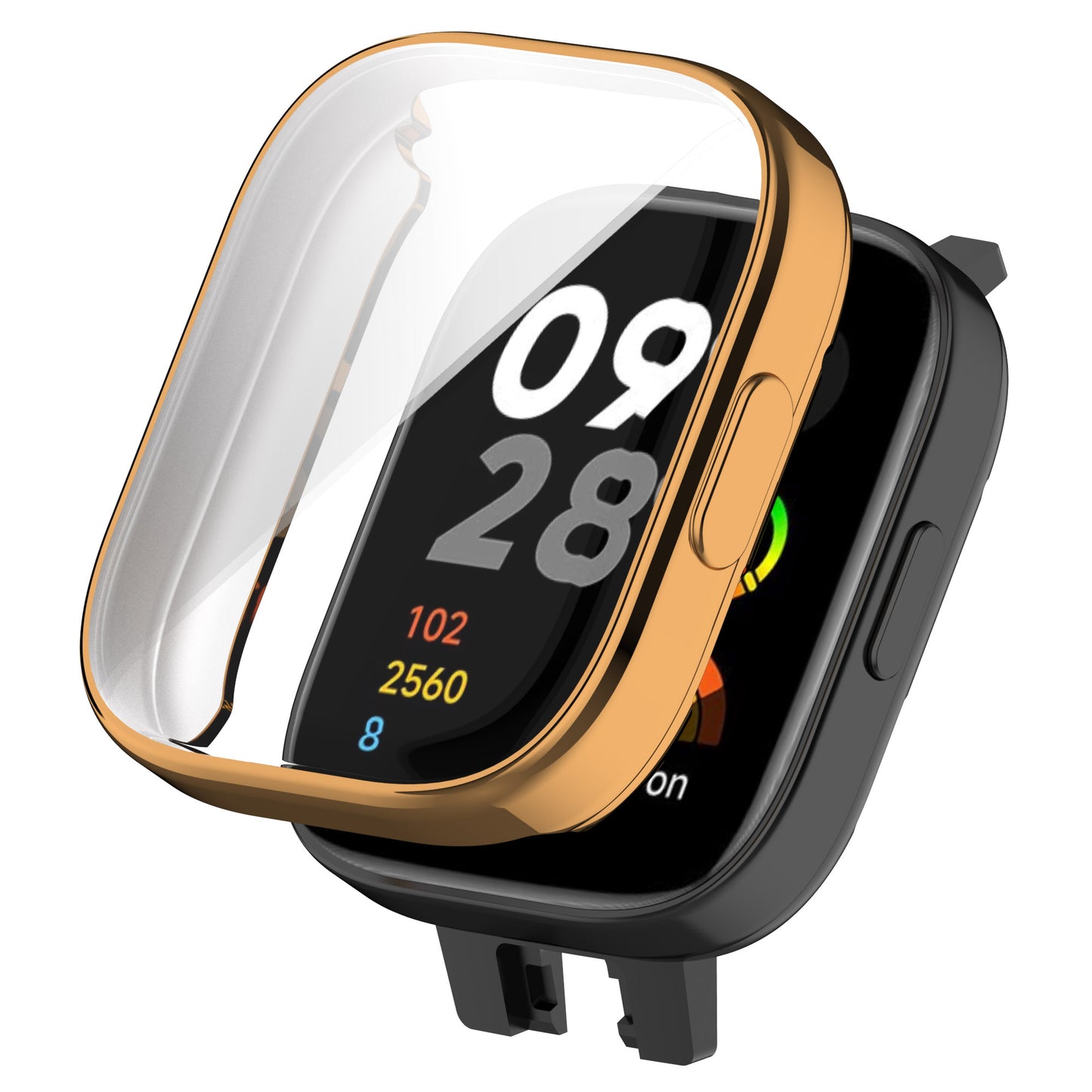 For Xiaomi Redmi Watch 3 / Watch 3 Lite Electroplating TPU Anti-drop Cover Full Coverage Watch Case