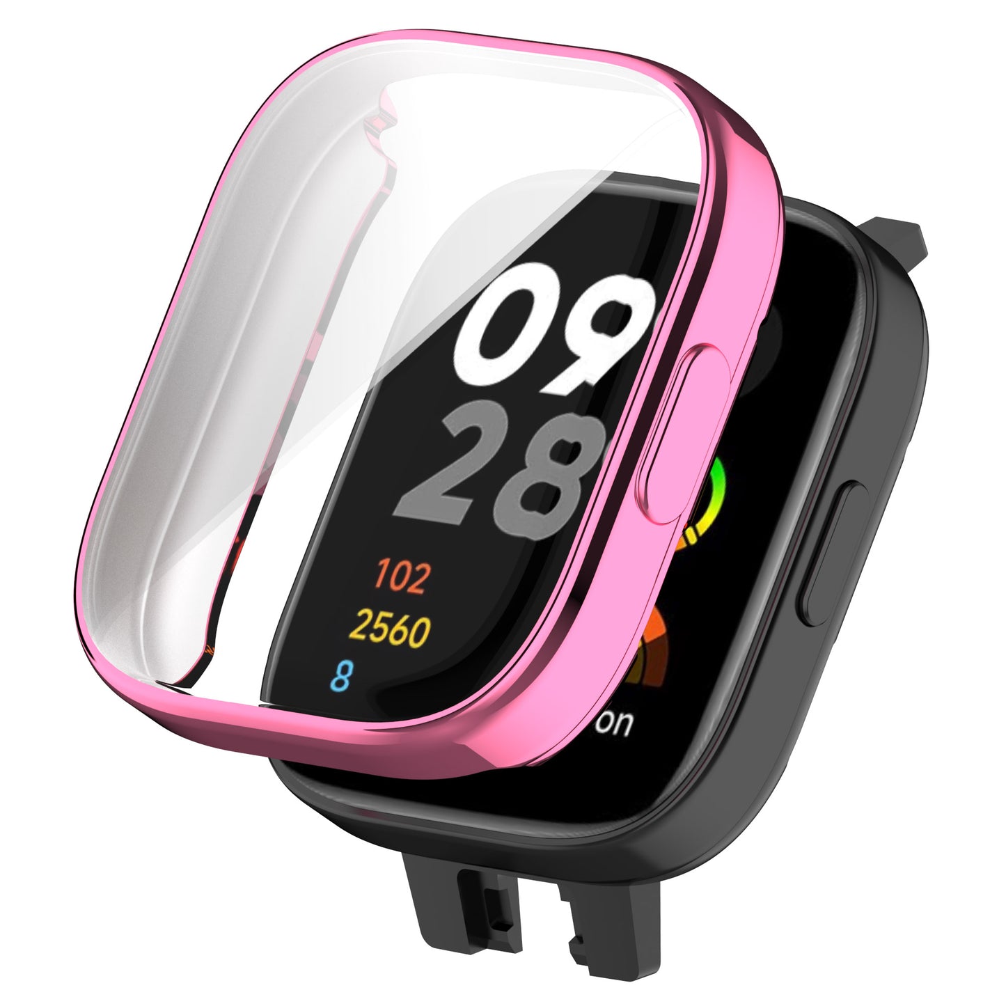 For Xiaomi Redmi Watch 3 / Watch 3 Lite Electroplating TPU Anti-drop Cover Full Coverage Watch Case