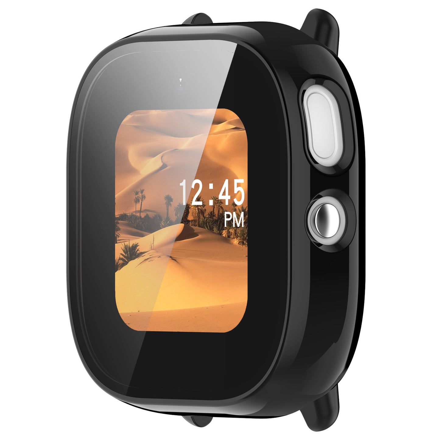For Verizon GizmoWatch Disney Edition PC Frame Anti-collision Watch Case with Built-in Tempered Glass Film