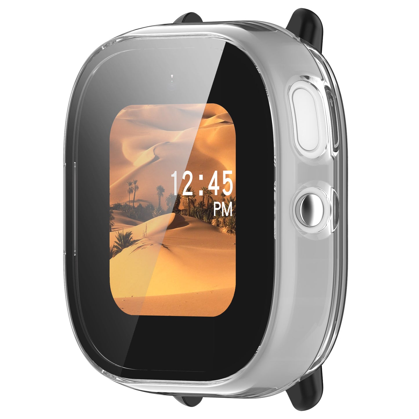 For Verizon GizmoWatch Disney Edition PC Frame Anti-collision Watch Case with Built-in Tempered Glass Film