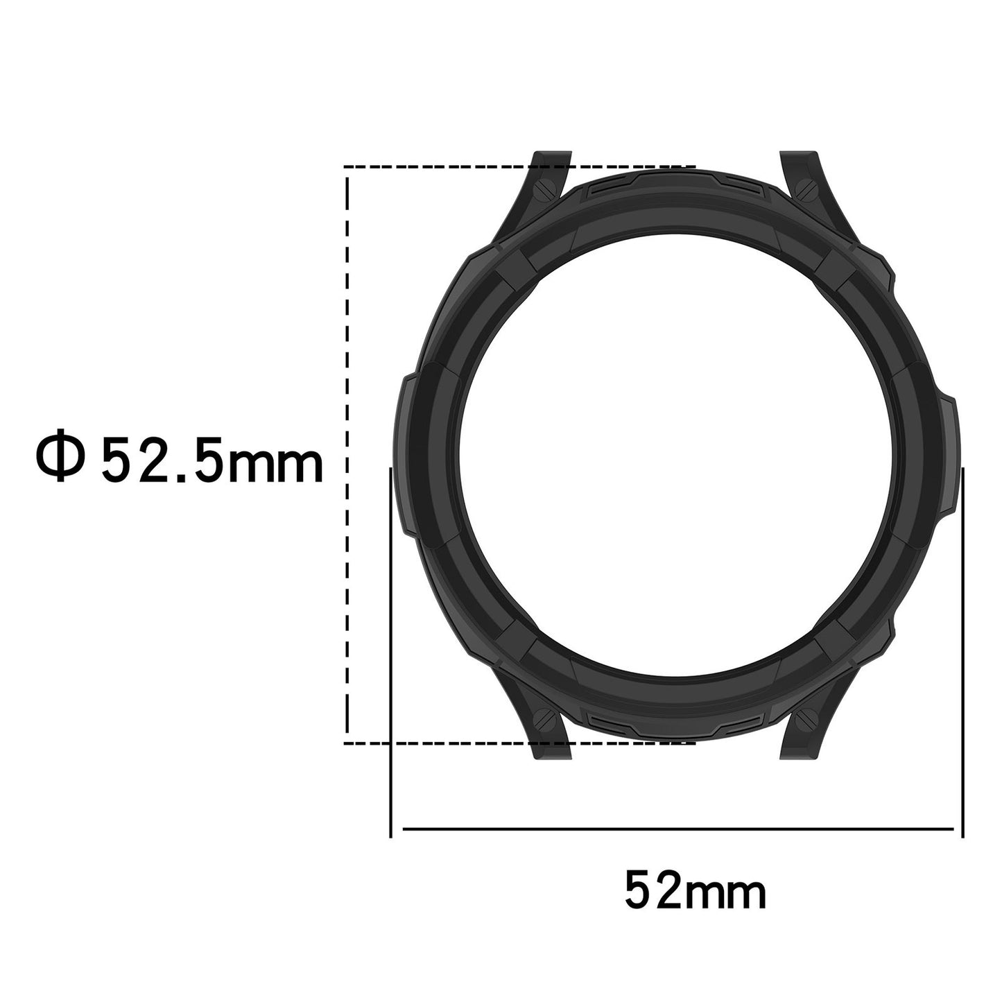 For Samsung Galaxy Watch6 Classic 47mm TPU Watch Frame Case + Dial Panel Half-Covering Protector