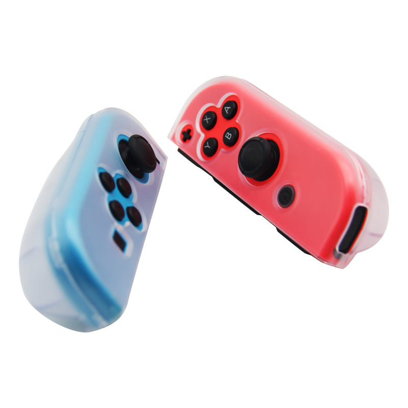 SW369 6-in-1 Clear Case Kit for Nintendo Switch , Anti-Scratch Shell Cover with Screen Protector and Grip Caps