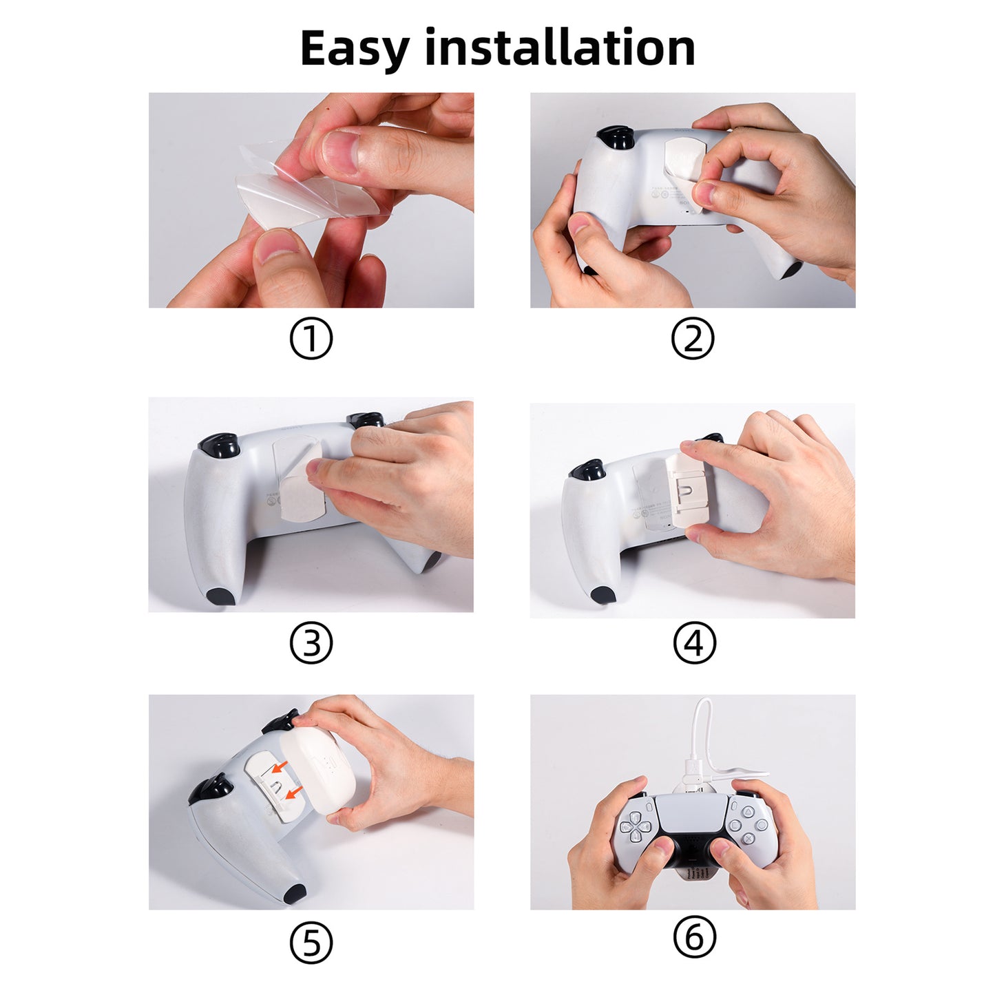 DEVASO Portable Charging Case Compatible with PS5 Gamepad 6000mAh Power Bank Game Console Controller Charger