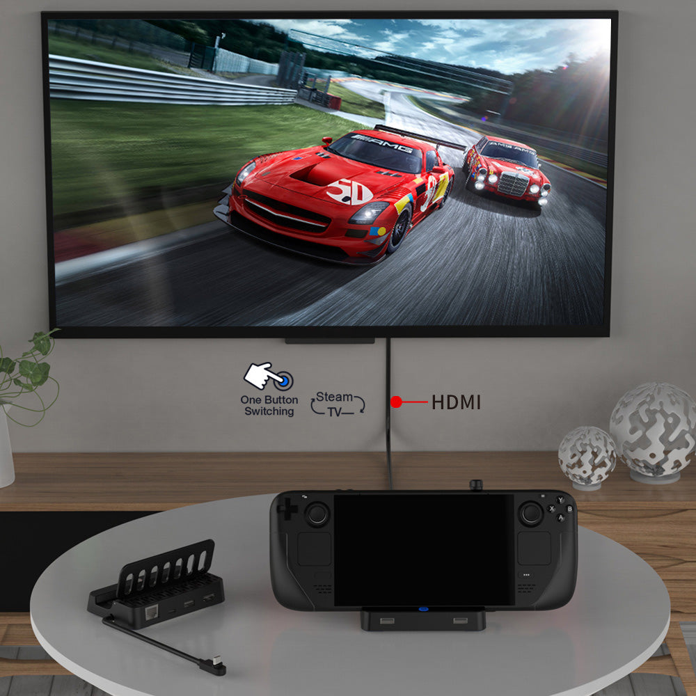 DOBE TY-2849 For Steam Deck Docking Station Converter with HD Video Port, Gigabit Ethernet, USB 2.0 and PD Fast Charging