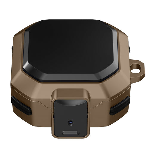 Snap-on Lid Design Anti-drop Wireless Earphone Protective Cover Case with Hanging Buckle for Samsung Galaxy Buds2 / Live / Pro