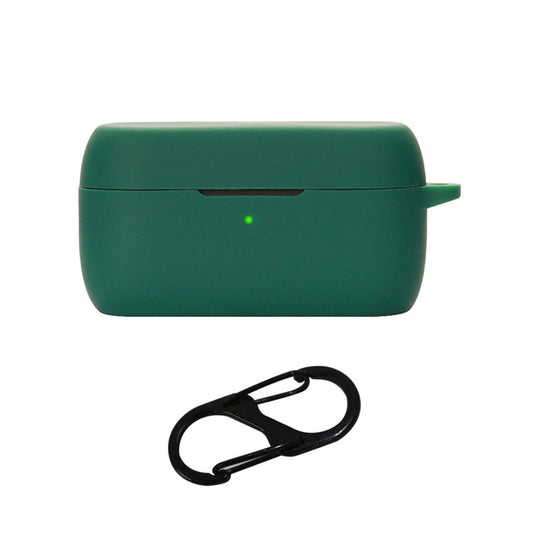 For Jabra Evolve2 Buds Wireless Bluetooth Earphones Anti-fall Carrying Case, Soft Silicone Cover with Anti-lost Buckle