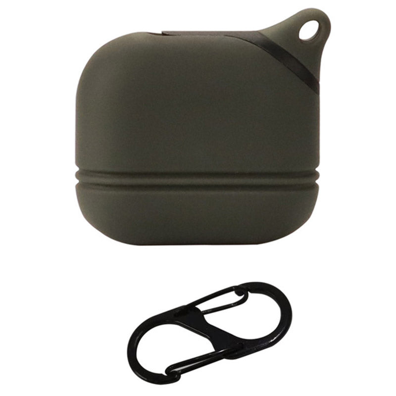 For Apple AirPods 3 Soft Silicone Protective Case Wireless Earphones Portable Cover with Carabiner