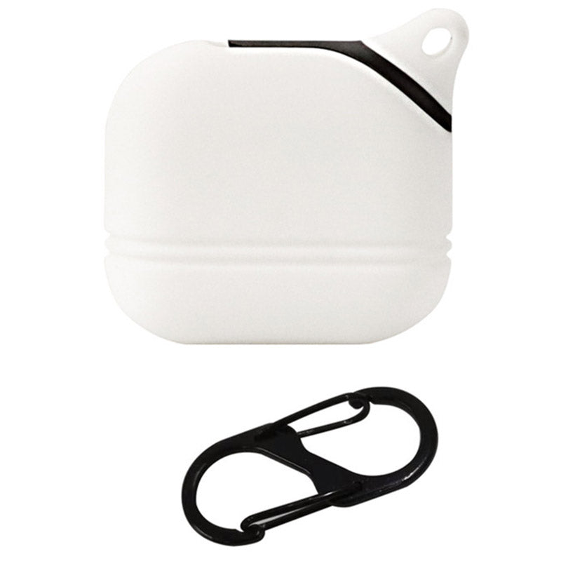 For Apple AirPods 3 Soft Silicone Protective Case Wireless Earphones Portable Cover with Carabiner