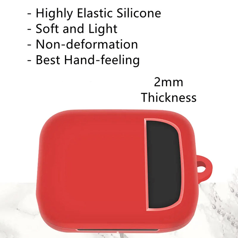 For OnePlus Buds Pro Silicone Cover Anti-lost Rope Hanging Buckle Ear Hook Brush Storage Bag 6-in-1 Accessories Kit
