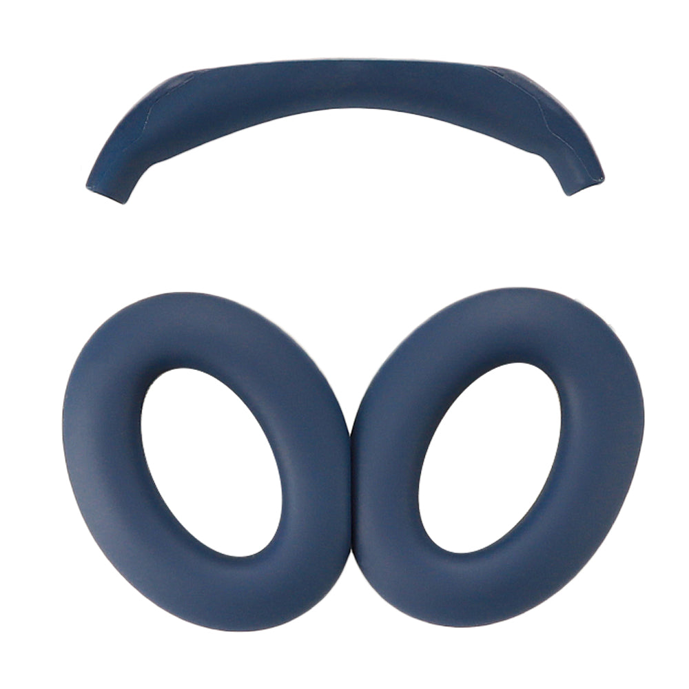 For Bose QC45 / QC35 / QC25 / QC15 / AE2 1 Pair Silicone Headphone Earpads Cushions+1 Headband Cover