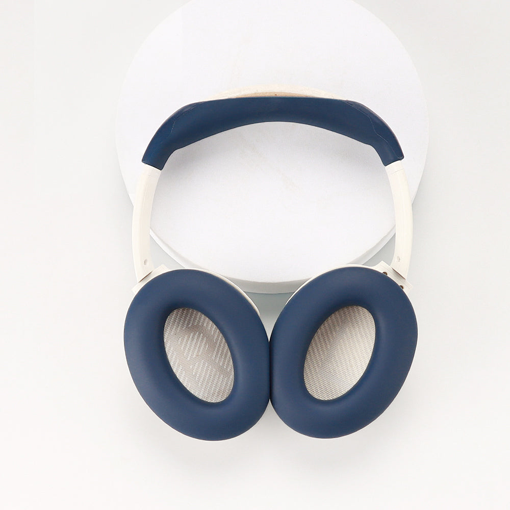For Bose QC45 / QC35 / QC25 / QC15 / AE2 1 Pair Silicone Headphone Earpads Cushions+1 Headband Cover