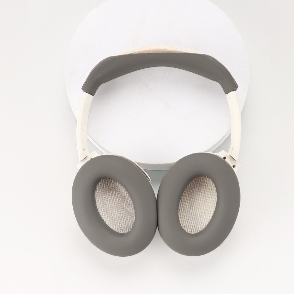 For Bose QC45 / QC35 / QC25 / QC15 / AE2 1 Pair Silicone Headphone Earpads Cushions+1 Headband Cover