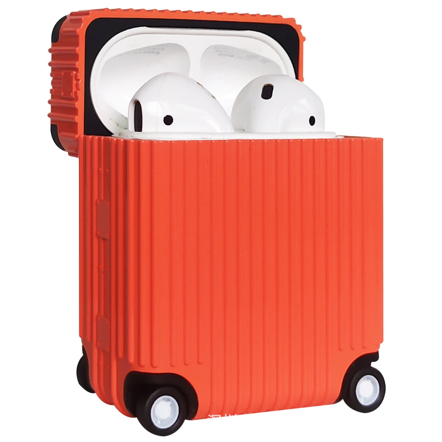 For Apple AirPods Pro / Pro 2 Charging Case Cover Wheel Luggage Design Silicone Case Bluetooth Headset Protector