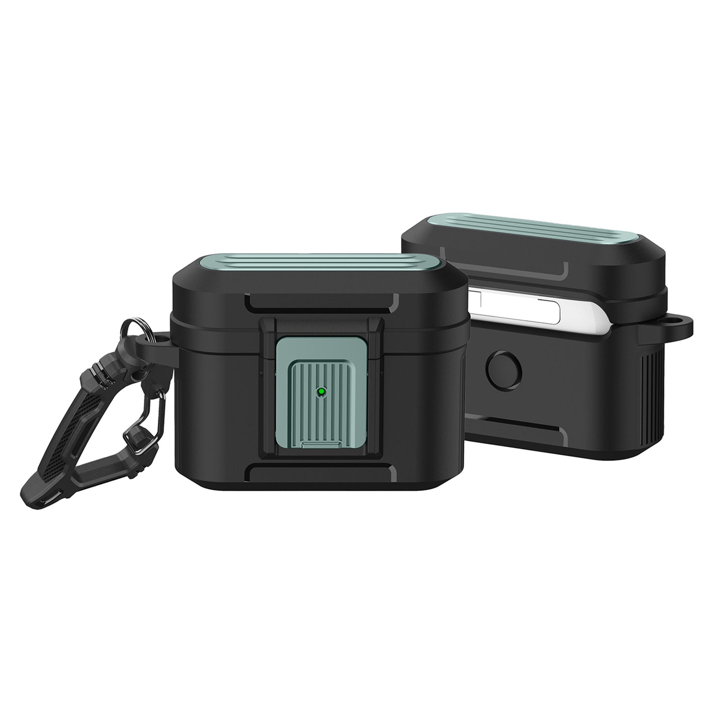 For AirPods Pro 2 Earphone Protective Case Pressing Buckle Luggage Case Design TPU+PC Anti-drop Cover