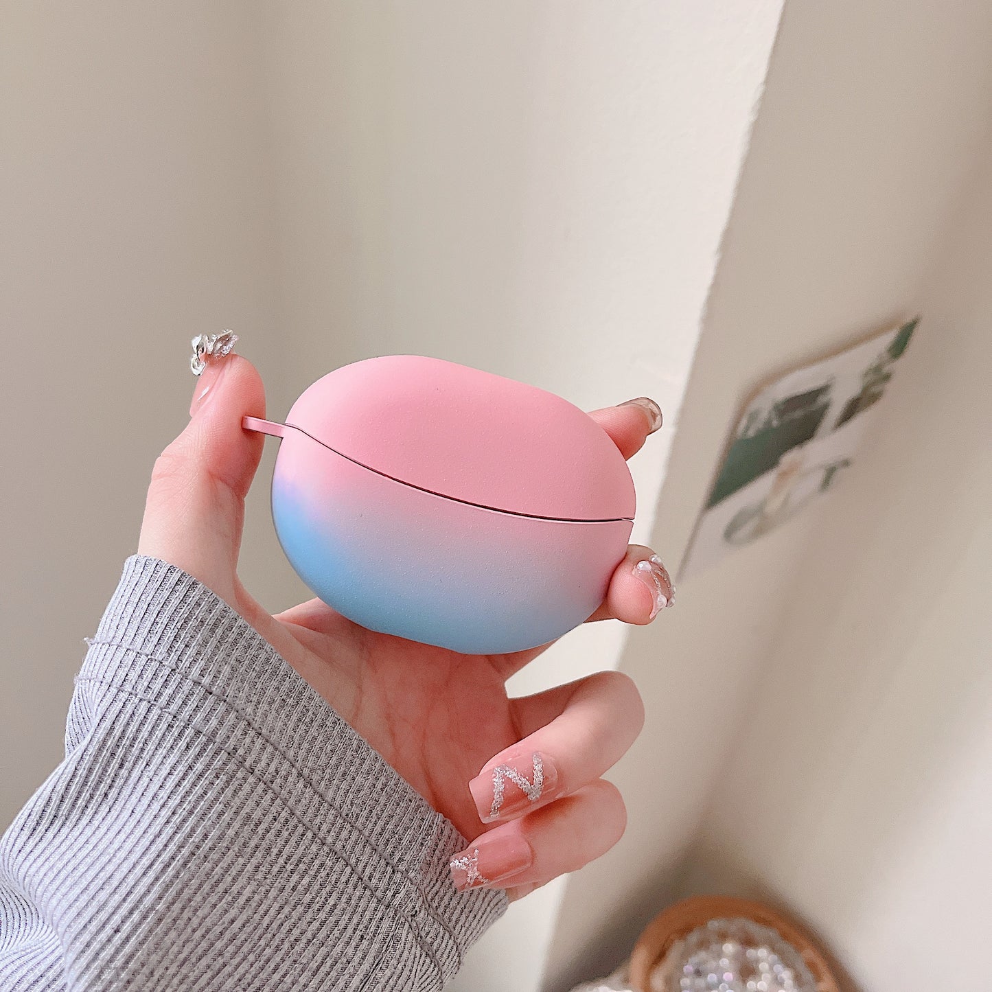 For OPPO Enco Free3 Gradient Bluetooth Headset Anti-drop Case Matte PC Protective Cover