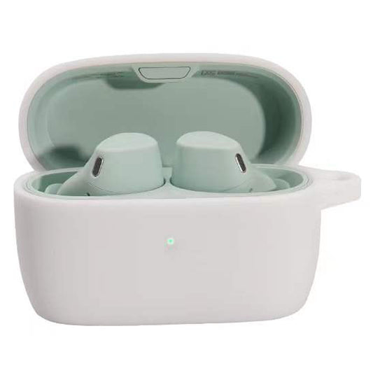 For Jabra Elite 4 Active Wireless Earphone Protective Case Cover Washable Silicone Sleeve with Hanging Buckle