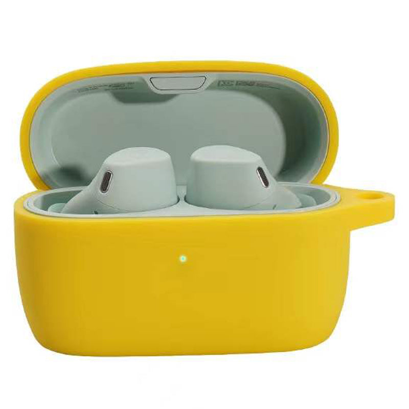 For Jabra Elite 4 Active Wireless Earphone Protective Case Cover Washable Silicone Sleeve with Hanging Buckle