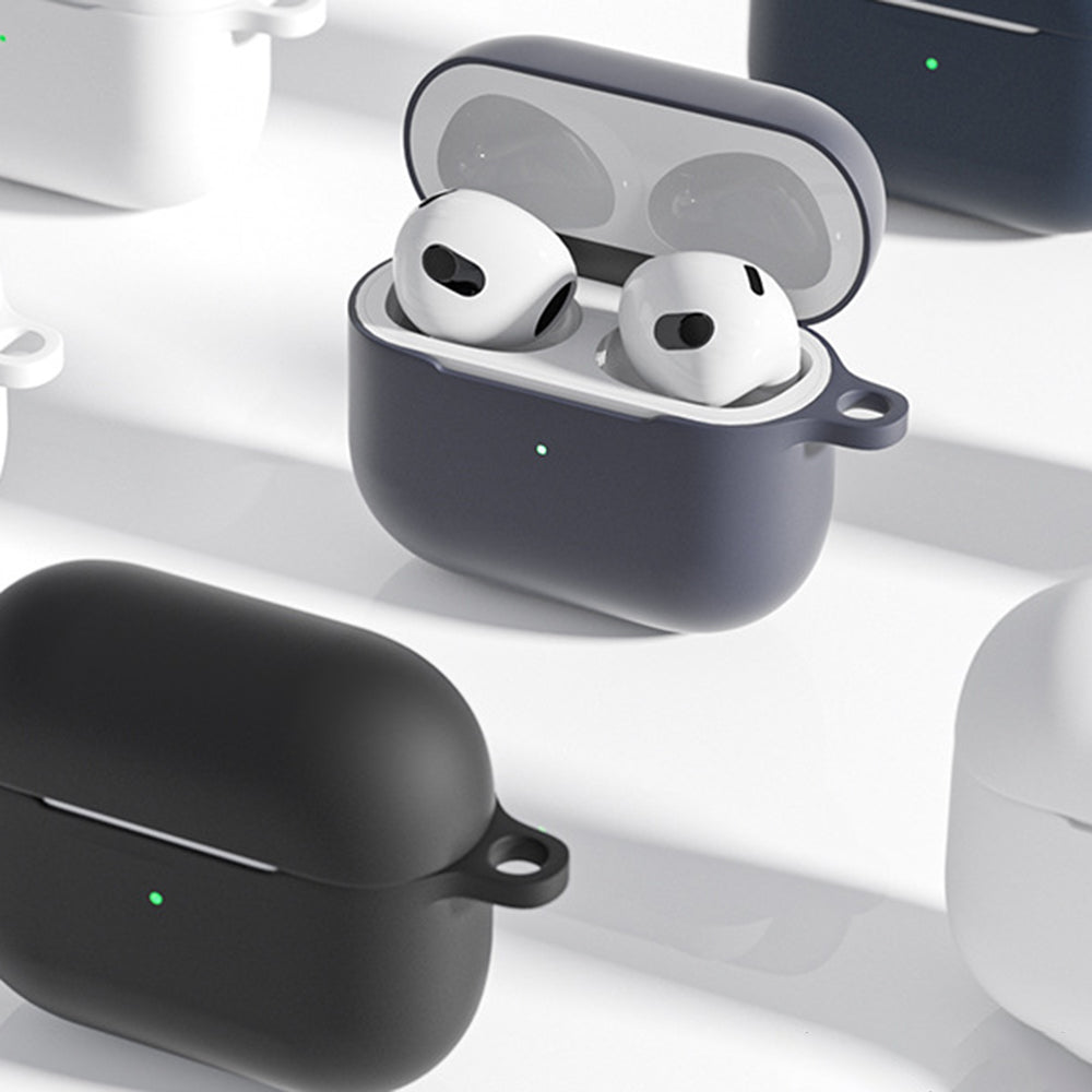 For Apple AirPods 3 6-in-1 Silicone Case Anti-lost Lanyard Watch Band Holder Ear Hanger Ear Cap Storage Box