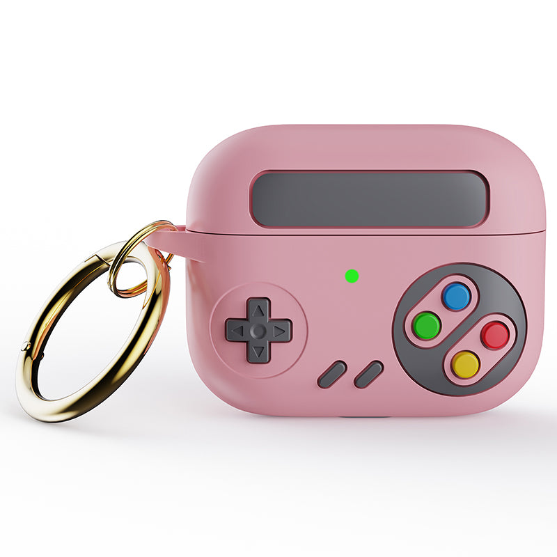 For Apple AirPods Pro Earphone Silicone Case Game Console Design Earbuds Cover with Ring Buckle
