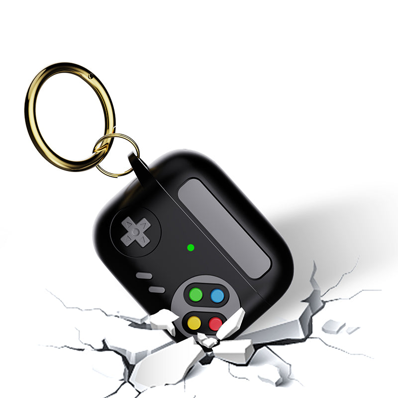 For Apple AirPods Pro Earphone Silicone Case Game Console Design Earbuds Cover with Ring Buckle