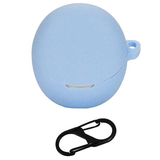 For Oppo Enco R2 Earphone Anti-drop Case Silicone Protective Cover with Anti-lost Buckle