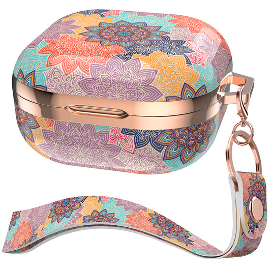 AHASTYLE DD-WG01-G Earphone Case for Samsung Galaxy Buds Pro / Buds Live / Buds2 / Buds Pro 2 , Hard PC IMD Pattern Protective Cover