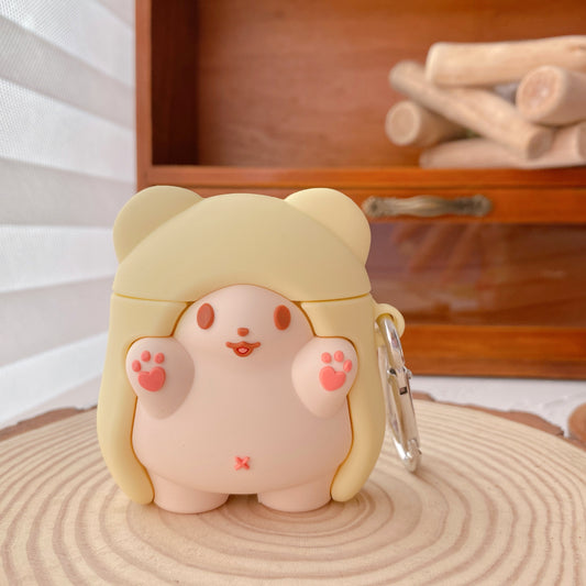 Silicone Case for Apple AirPods with Charging Case (2016) / (2019) / AirPods with Wireless Charging Case (2019) Earphone Cover with Carabiner