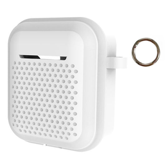 Silicone Case for AirPods with Charging Case (2016) / (2019) / AirPods with Wireless Charging Case (2019) Earphone Cover with Ring Buckle
