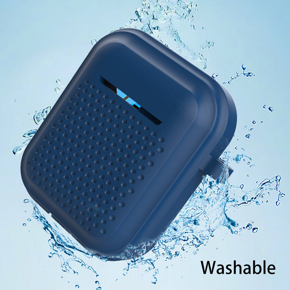 Silicone Case for AirPods with Charging Case (2016) / (2019) / AirPods with Wireless Charging Case (2019) Earphone Cover with Ring Buckle
