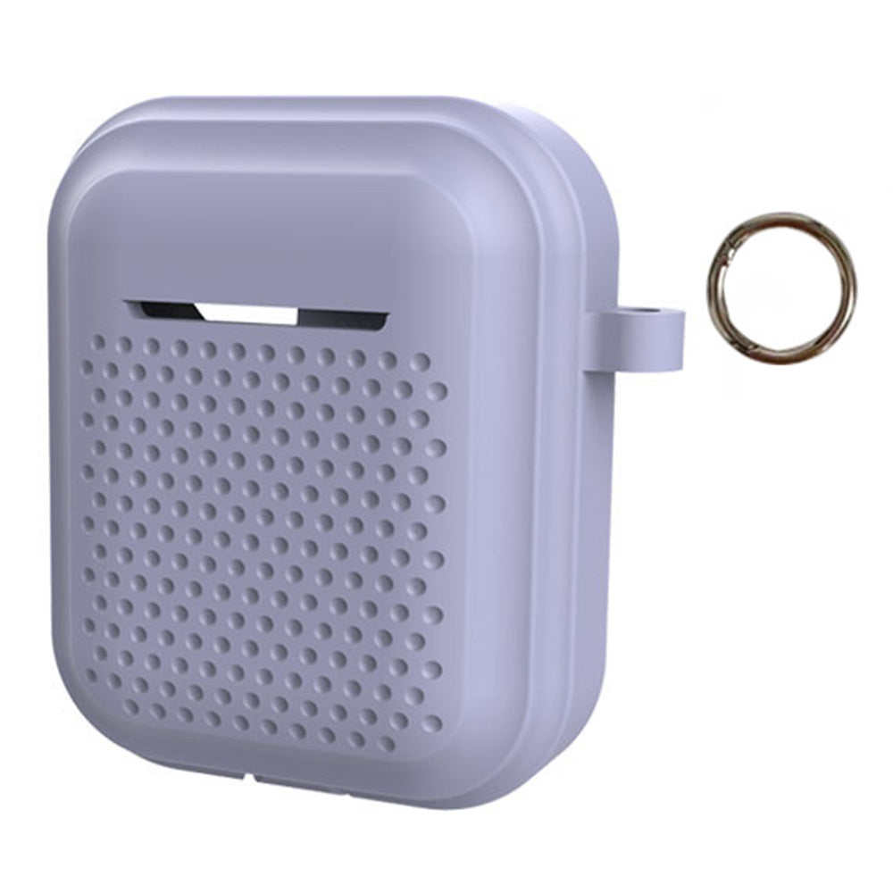 Silicone Case for AirPods with Charging Case (2016) / (2019) / AirPods with Wireless Charging Case (2019) Earphone Cover with Ring Buckle