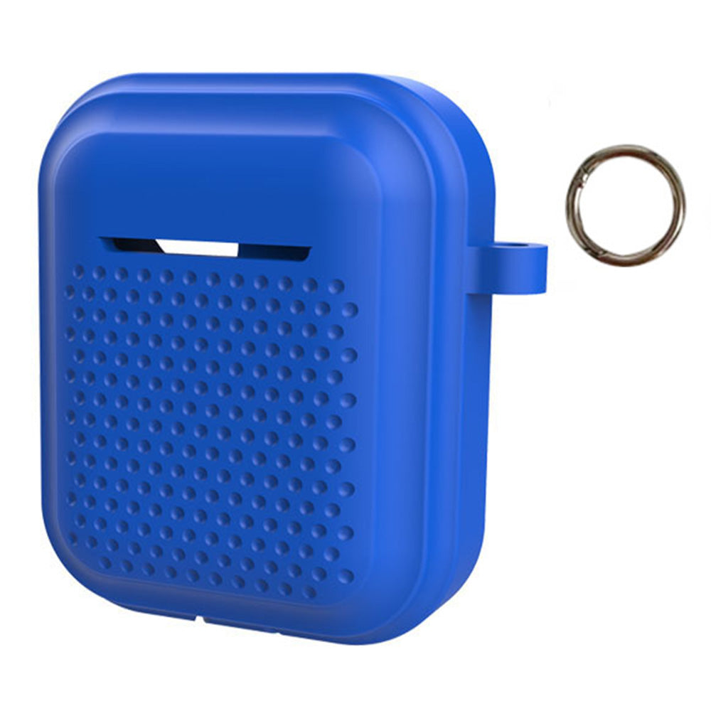 Silicone Case for AirPods with Charging Case (2016) / (2019) / AirPods with Wireless Charging Case (2019) Earphone Cover with Ring Buckle