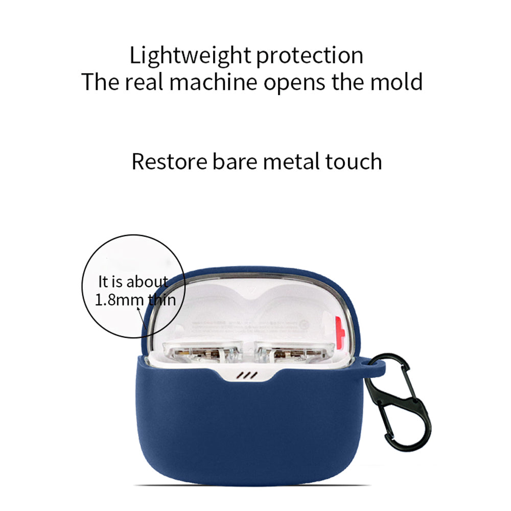 For JBL Tune Buds Earphone Silicone Case Anti-scratch Earbud Protective Cover with Buckle